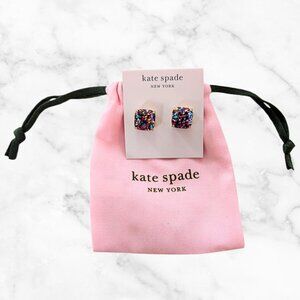 NWT | KATE SPADE NEW YORK Square Stud Earrings 1/2" Gold Plated